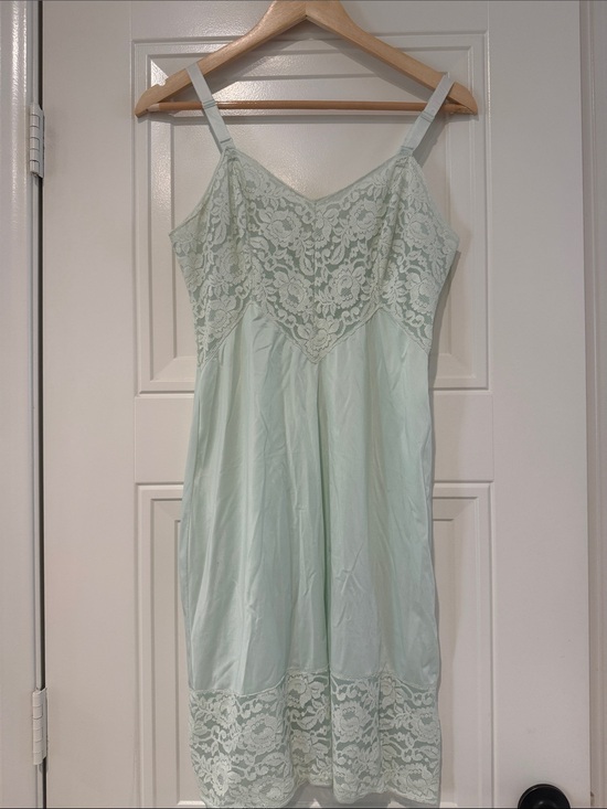 Baronet Other - Women's Lace-Trim Slip Nightdress - Mint Green